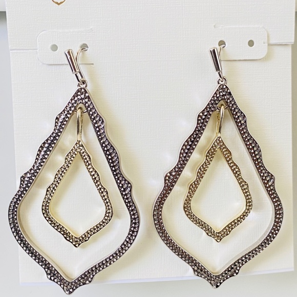 NEW Kendra Scott Simon Multi Gold & Silver Hoop Earrings - Picture 2 of 7